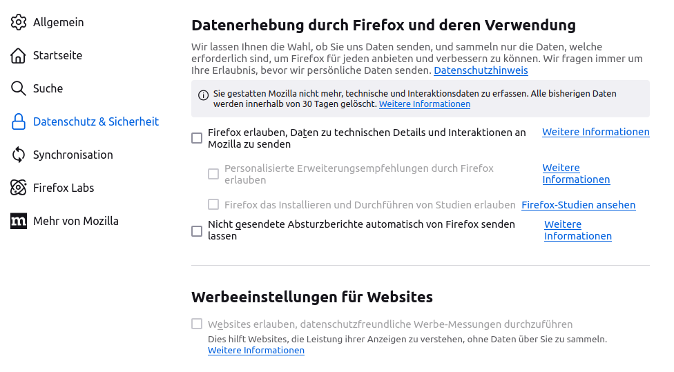 Illustration firefox additional setting